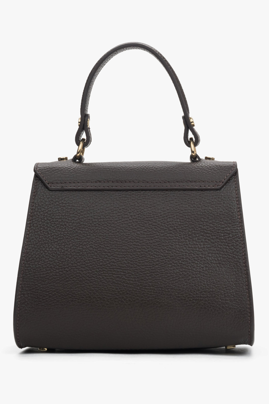 Women's Dark Brown Satchel Handbag made of Premium Italian Genuine Leather.