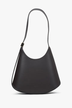 Women's Dark Brown Shoulder Bag made of Premium Italian Genuine Leather Estro ER00118652.