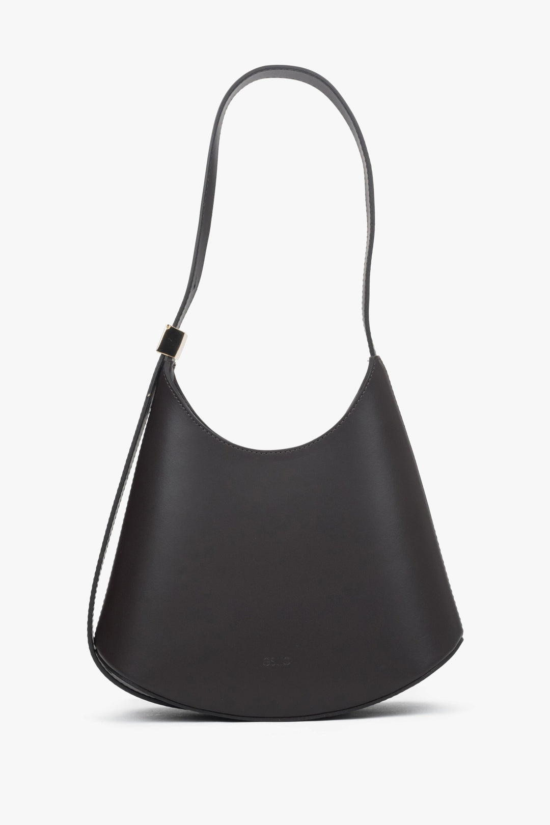 Women's Dark Brown Shoulder Bag made of Premium Italian Genuine Leather Estro ER00118652.