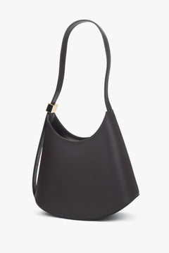Women's dark brown shoulder bag made of Premium Italian genuine leather by Estro.