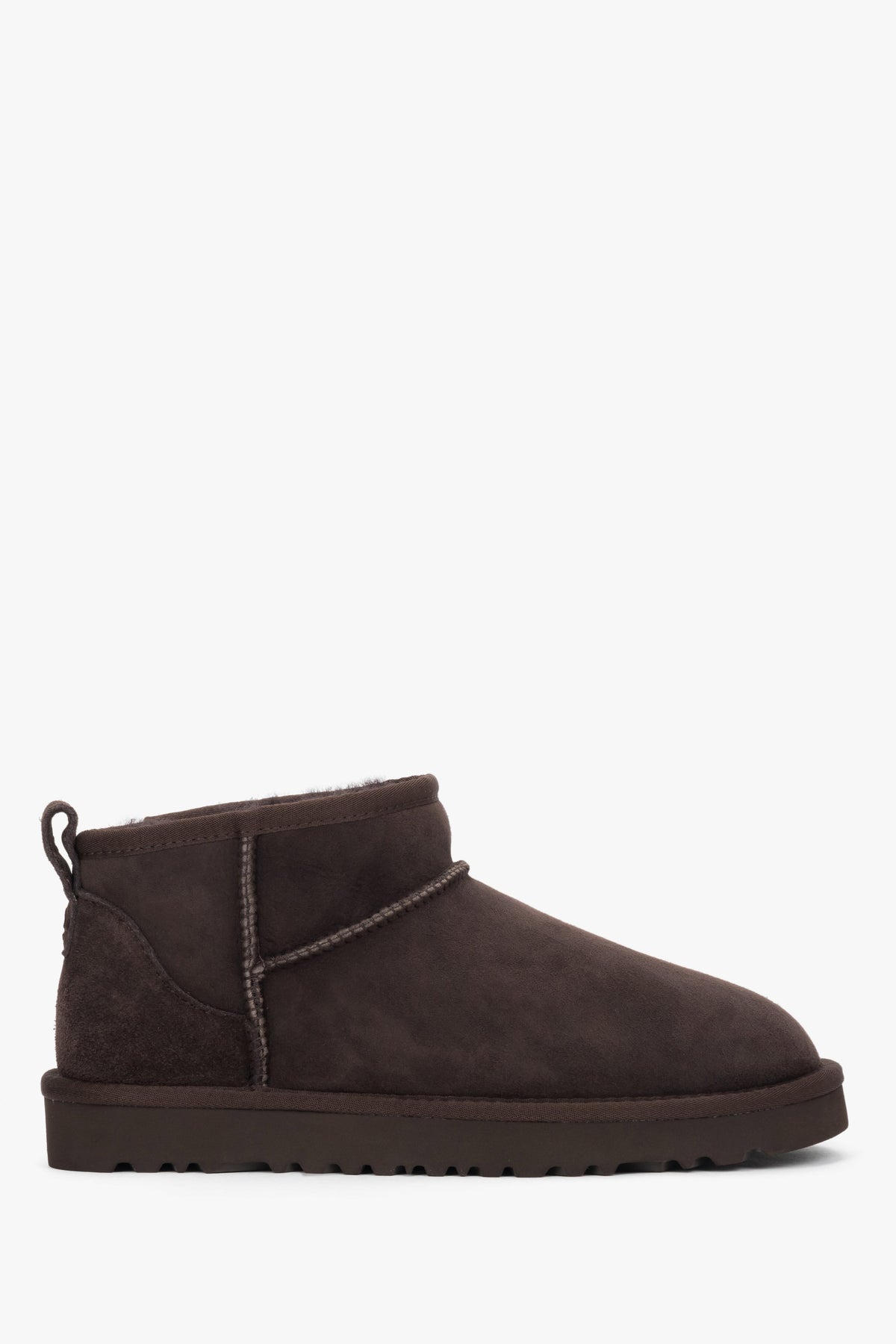 Women’s Dark Brown Snow Boots made of Genuine Velour with Fur Lining Estro ER00118701.