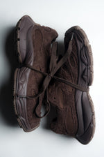 Women's Dark Brown Soft Velour Sneakers on a Flexible Platform ES8 ER00118878.