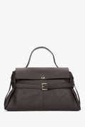 Women's Dark Brown Tote Bag made of Premium Italian Genuine Leather Estro ER00118552.