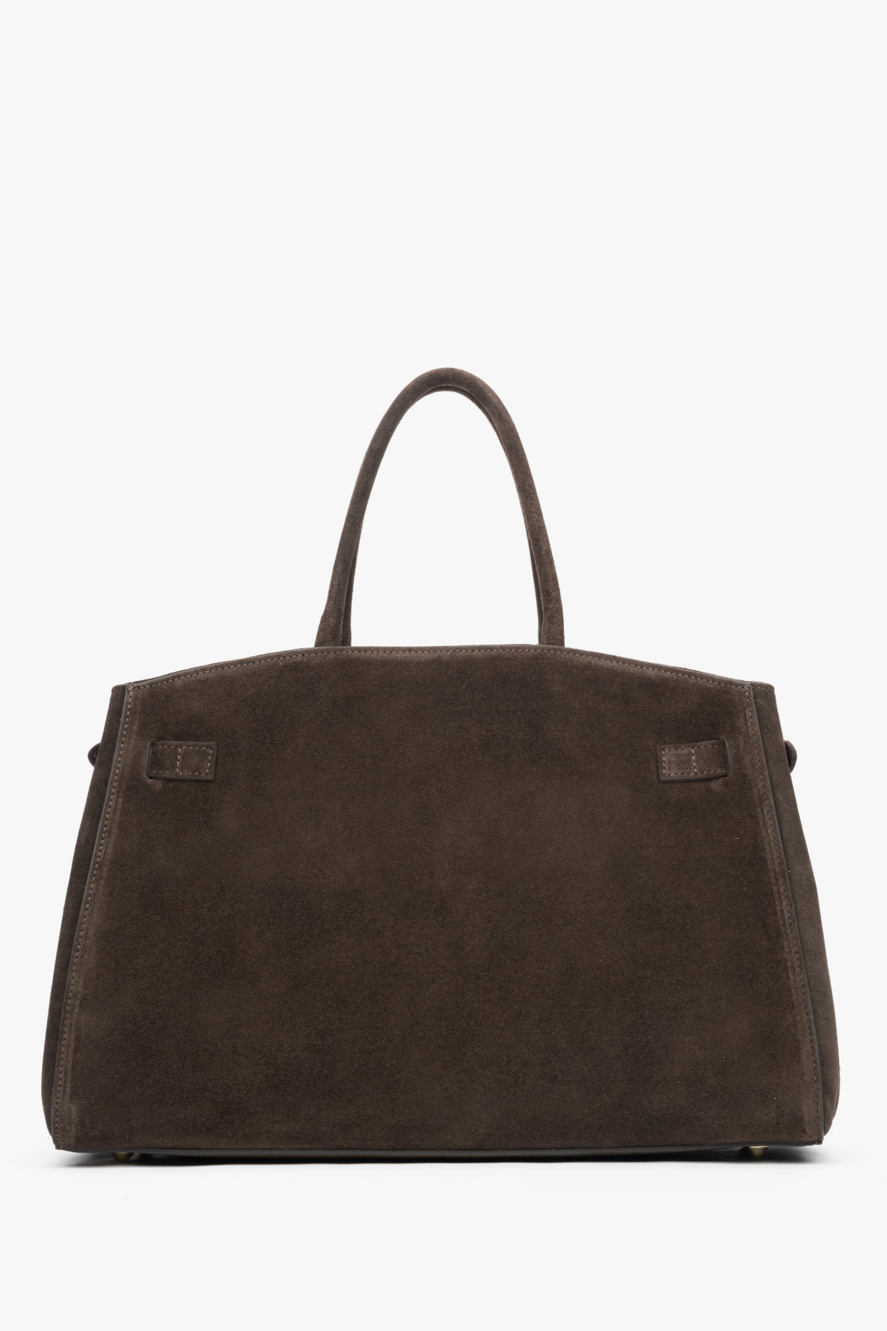 Classic dark brown handbag handmade in Italy, combining premium materials with modern functionality.