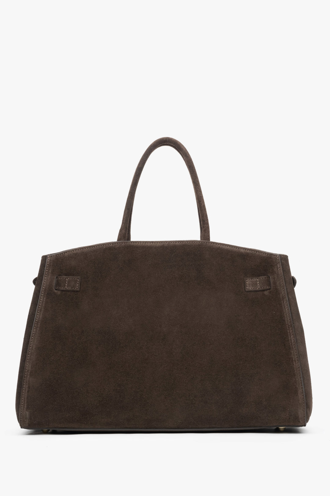 Classic dark brown handbag handmade in Italy, combining premium materials with modern functionality.