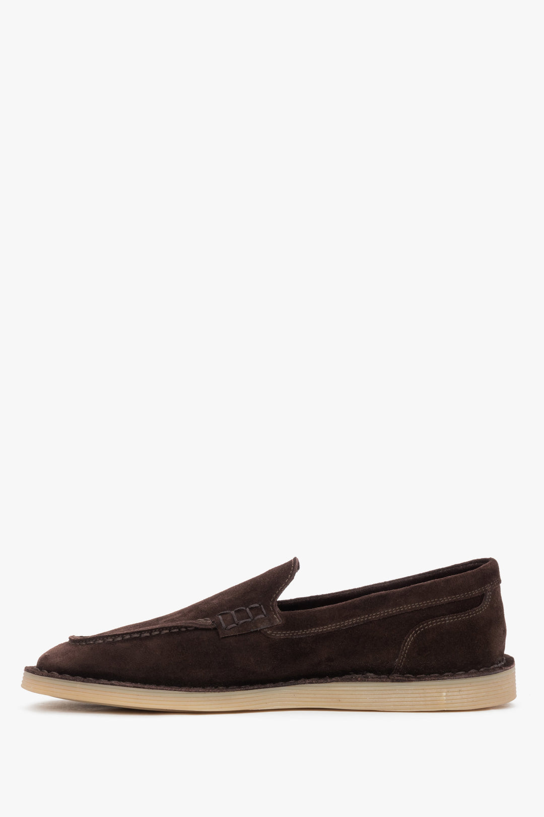 Slip-on loafers showcasing a flexible, comfortable TPU outsole structure and precisely finished upper edges.