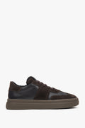 Women's Dark Brown Winter Low-Top Sneakers with Fur Lining Estro ER00116690.
