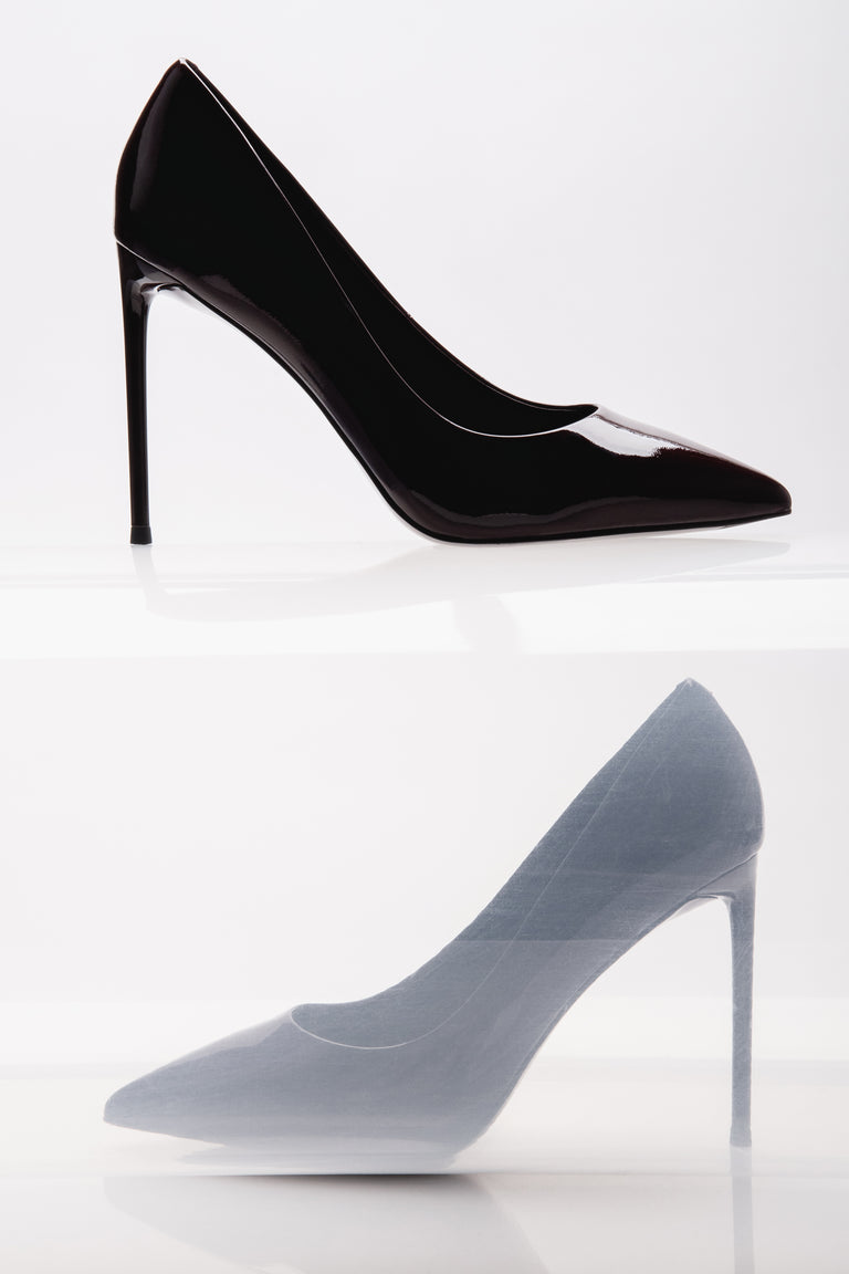 Luxury Women's Stilettos Estro, Burgundy Color, Premium Patent Leather.