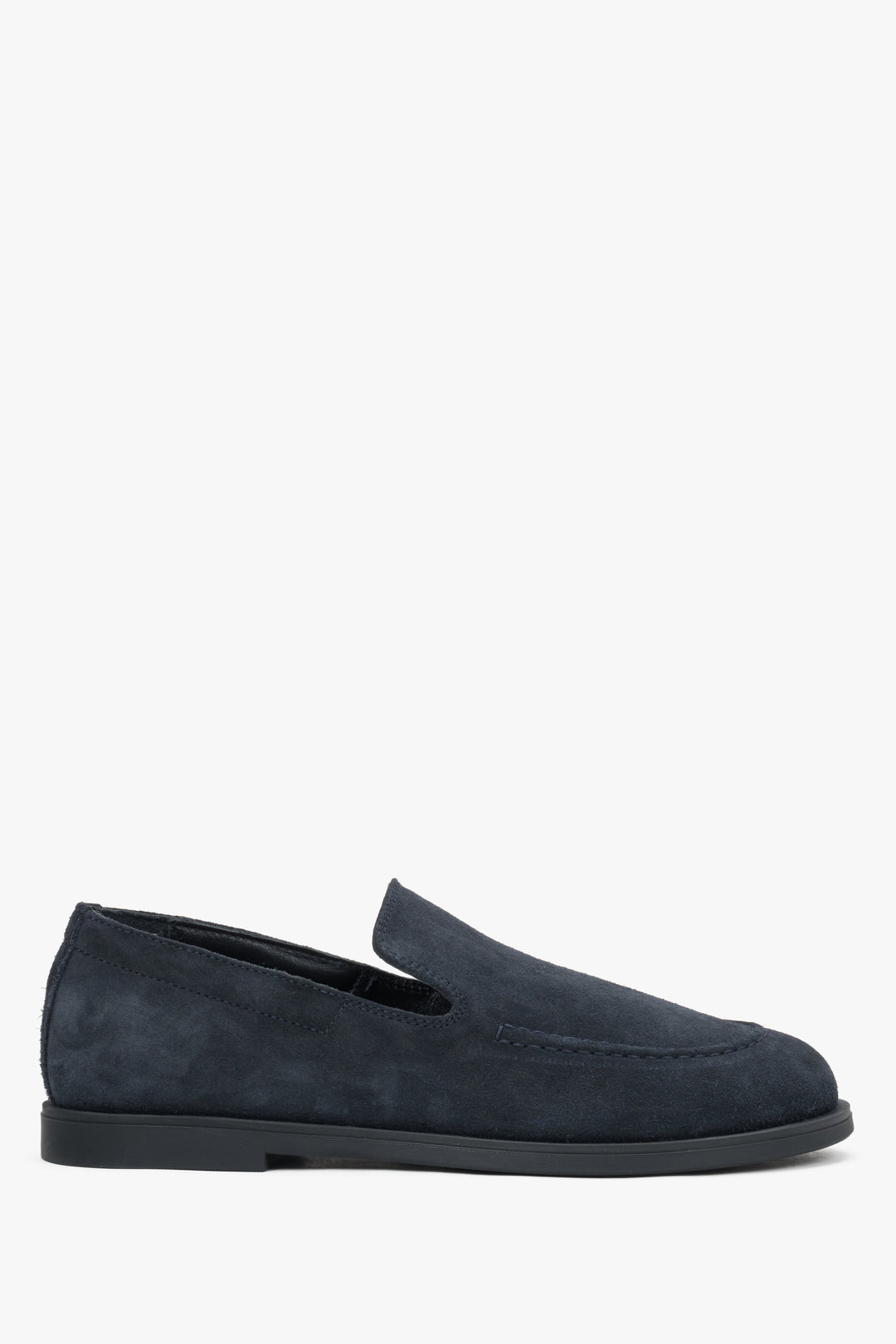 Women’s Dark Grey Barefoot Loafers in Premium Italian Genuine Velour Estro ER00120692.