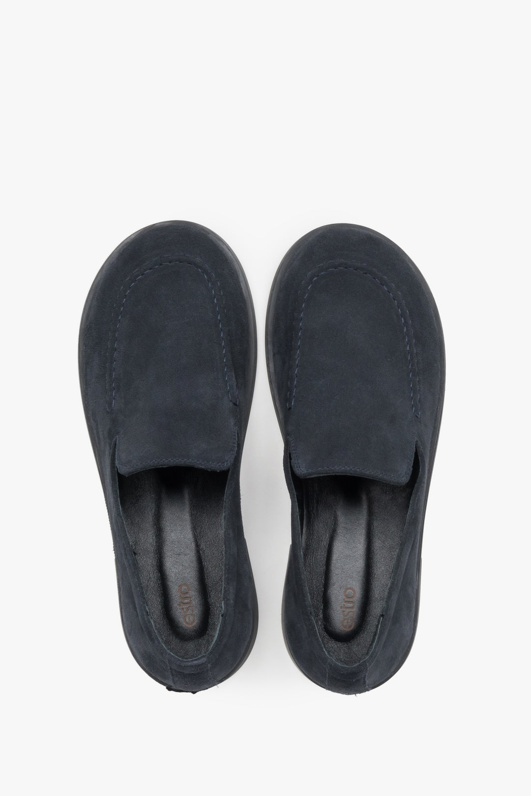 Top view showcasing the soft velour texture and refined dark grey shade.