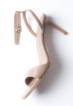 Women's Elegant Beige Leather Stiletto Sandals Estro ER00119499.