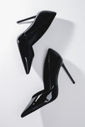 Women's Elegant Black Patent Leather Pointed Stiletto Pumps Estro ER00120671.