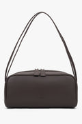 Women’s Elegant Dark Brown Shoulder Bag made of Genuine Leather Estro ER00118389.