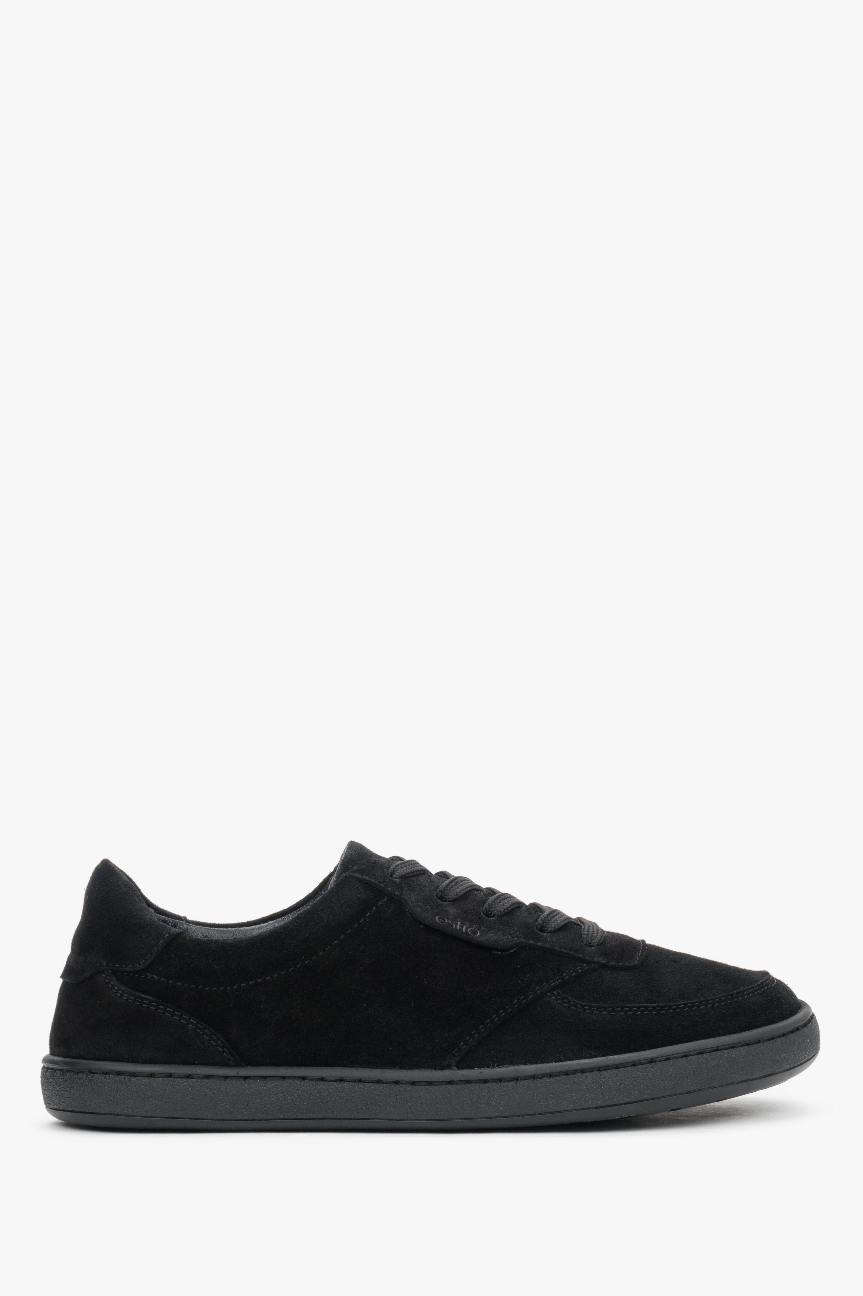 Women's Flexible Black Genuine Velour Barefoot Sneakers Estro ER00120419.