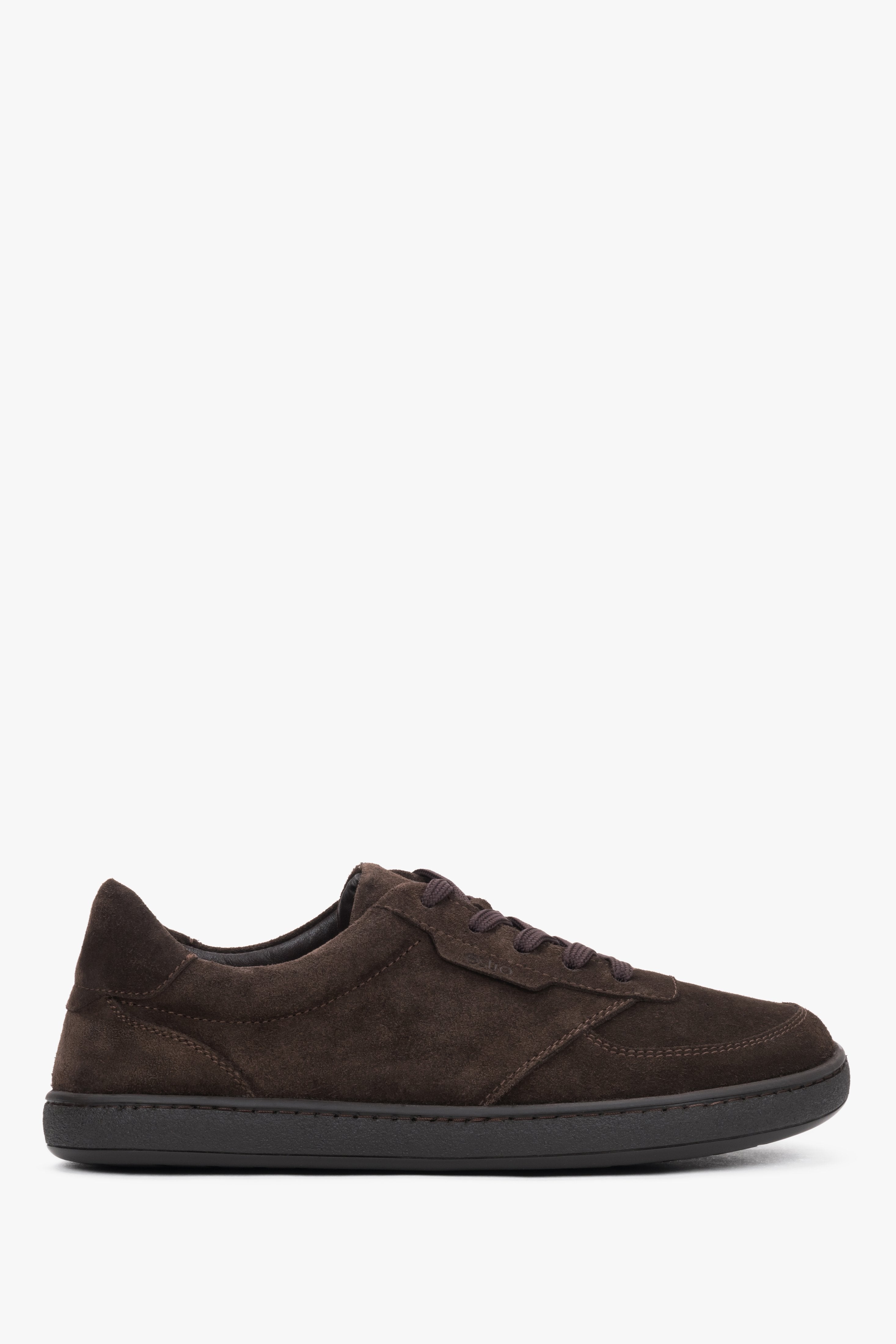 Women's Flexible Dark Brown Natural Velour Barefoot Sneakers Estro ER00120470.