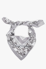 Women’s Grey and White Scarf with a Jungle Motif Estro ER00119879.