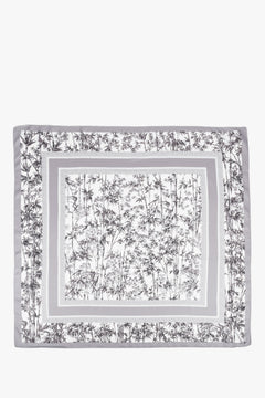 Women’s grey-and-white jungle-print scarf by Estro.