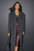 Women’s Grey Ankle-Length Coat with Natural Wool and Viscose Estro ER00117897.
