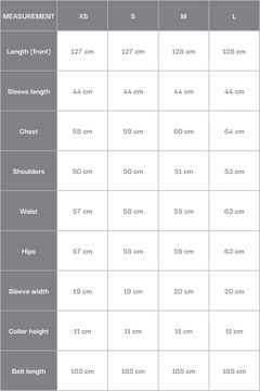 Size chart for ER00117898.