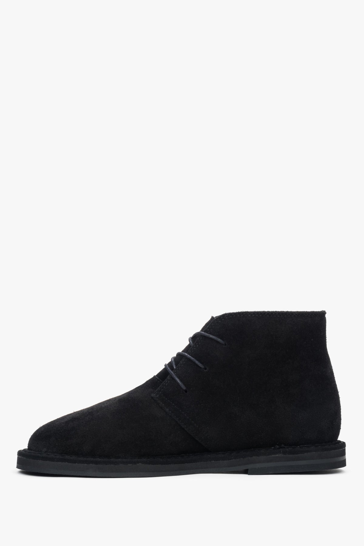 Women's Boots Estro ER00118221, Lace-Up, made of Black Genuine Velour.