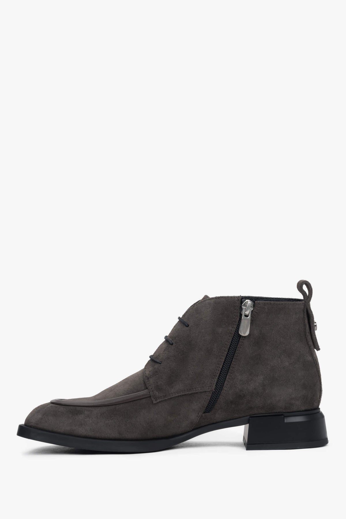 Women's Ankle Boots Estro ER00118240, Brown, Lace-Up, made of Genuine Velour.