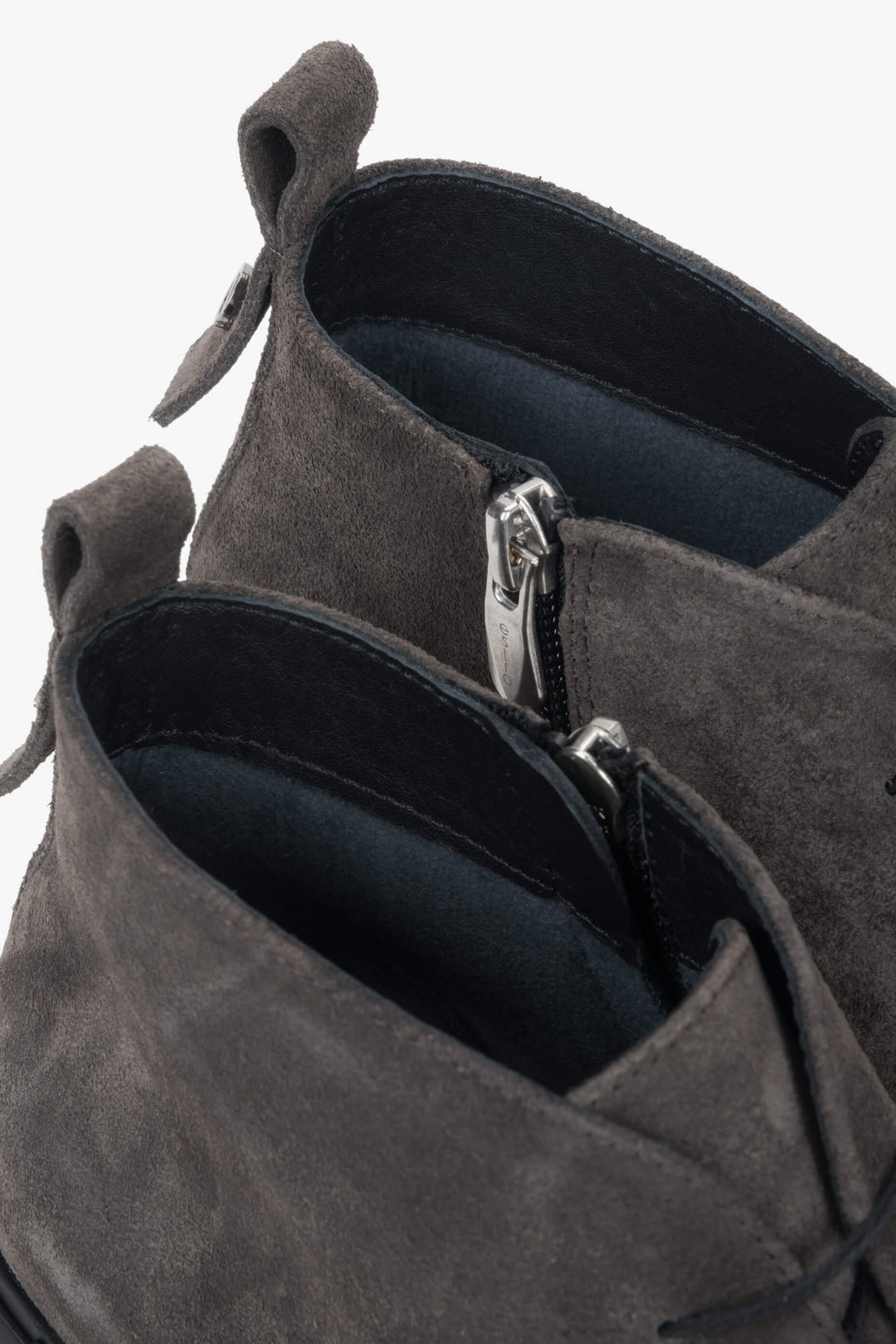 Brown Genuine Velour Lace-Up Ankle Boots for Women – Estro ER00118240.