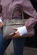 Women's Large Brown Bag made of Premium Italian Genuine Leather Estro ER00116356.