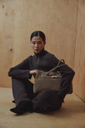 Women's Large Brown Bag made of Premium Italian Genuine Velour Estro ER00117912