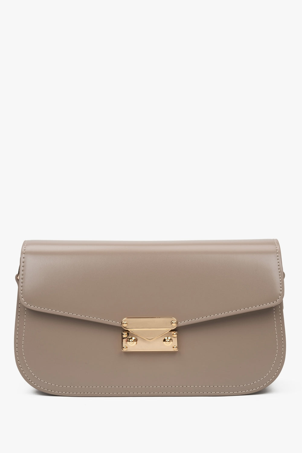 Women's Beige Shoulder Bag made of Genuine Leather Estro ER00116839.