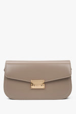 Women's Beige Shoulder Bag made of Genuine Leather Estro ER00116839.