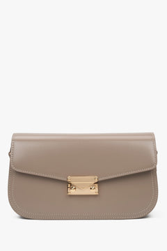 Women's Beige Shoulder Bag made of Genuine Leather Estro ER00116839.