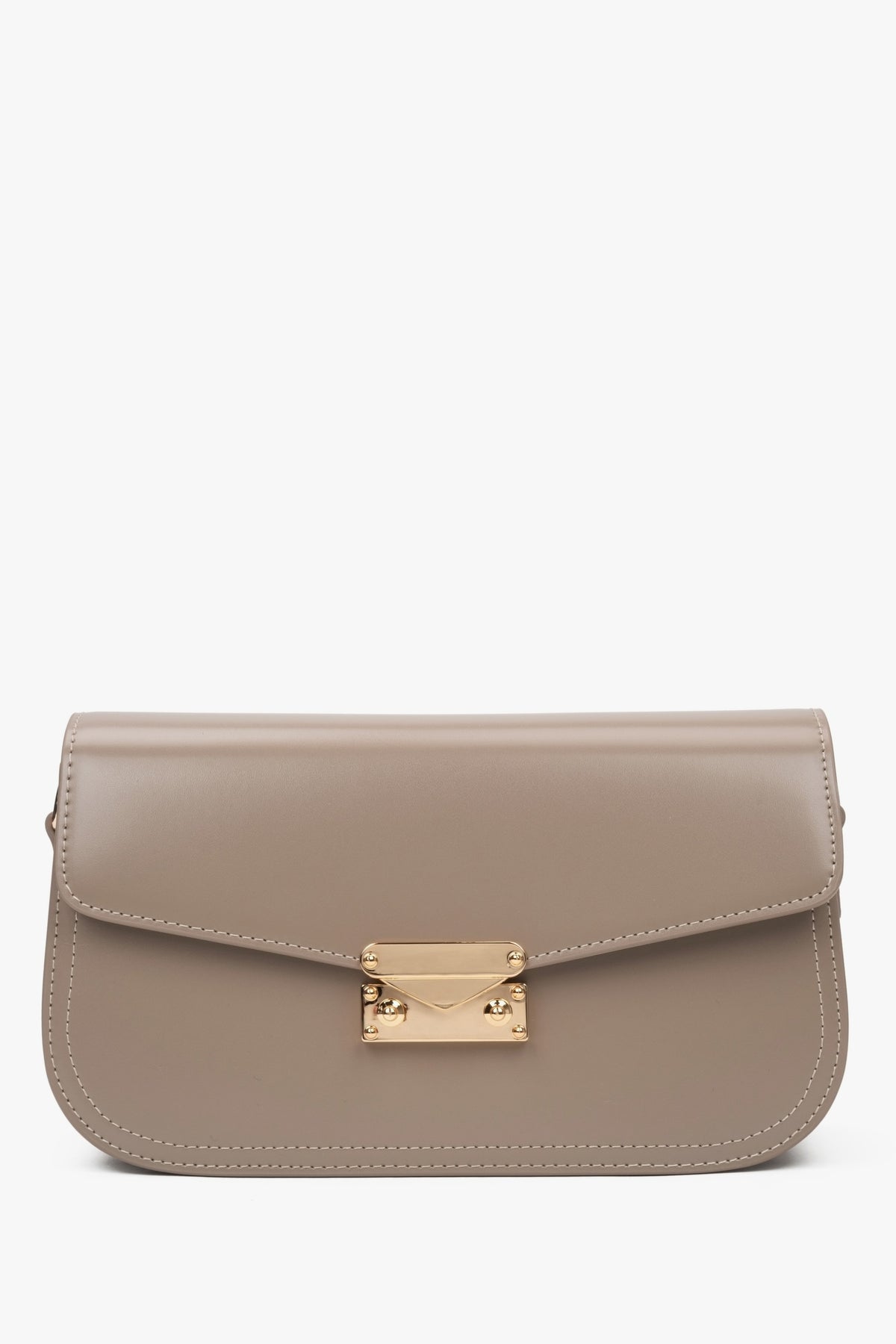 Women's Beige Shoulder Bag made of Genuine Leather Estro ER00116839.