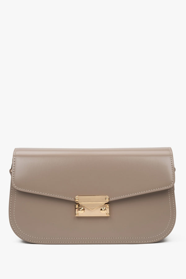 Women's Beige Shoulder Bag made of Genuine Leather Estro ER00116839.