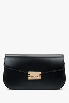 Women's Black Shoulder Bag made of Genuine Leather Estro ER00116842.