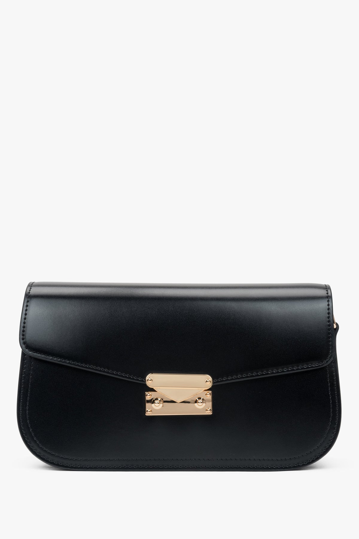 Women's Black Shoulder Bag made of Genuine Leather Estro ER00116842.