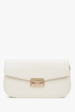 Women's Light Beige Shoulder Bag made of Genuine Leather Estro ER00116838.