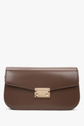 Women's Saddle Brown Shoulder Bag made of Genuine Leather Estro ER00116840.