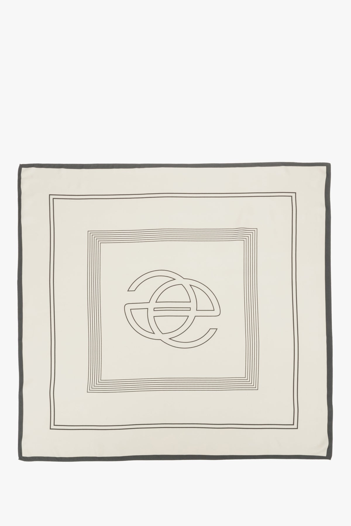 Women's light beige and black neckerchief with a subtle geometric pattern Estro.