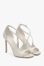 Women’s Light Beige Stiletto Sandals with Decorative Fastening Estro ER00117226.