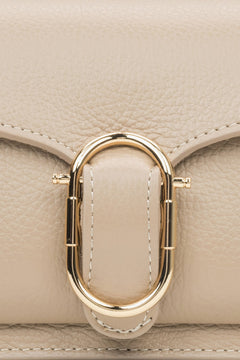 A Women's Small Light Brown Shoulder Bag Handmade in Italy.