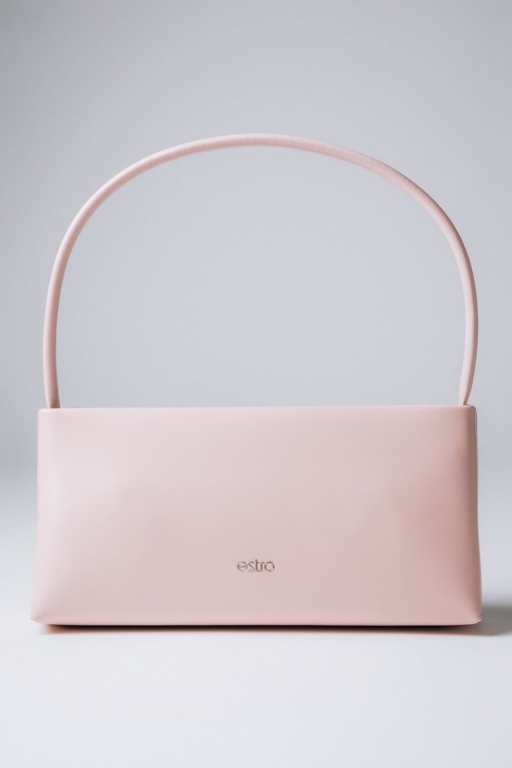 Women's Light Pink Leather Shoulder Bag Estro ER00116826.