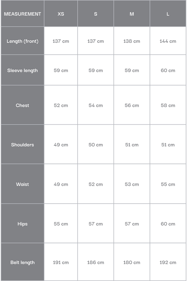 Size chart for ER00117927.