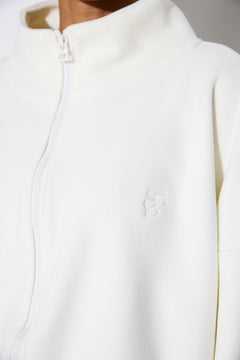 Estro - women's milk white fleece tracksuit set.