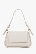 Women's Milky Beige Shoulder Bag made of Italian Genuine Leather Estro ER00117036.
