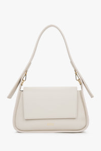 Women's Milky Beige Shoulder Bag made of Italian Genuine Leather Estro ER00117036.