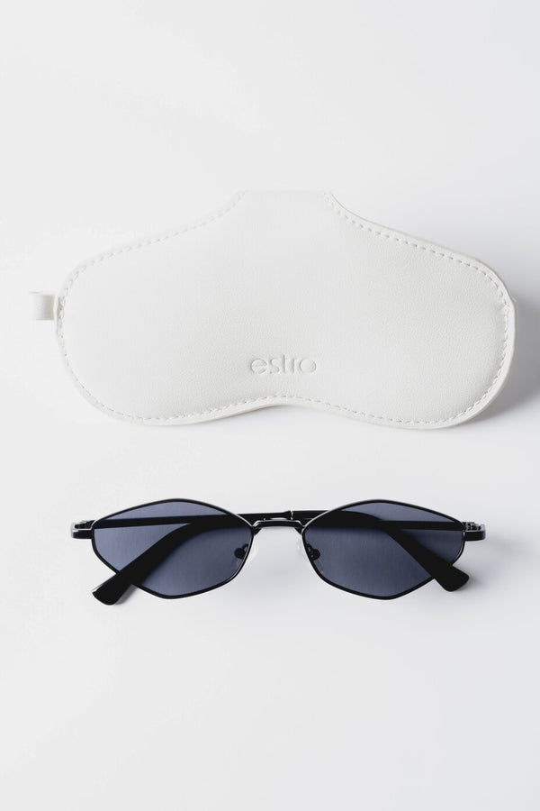 Women's Milky White Genuine Leather Glasses Case Estro ER00119894.