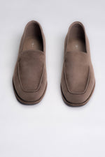 Women’s Mocha Brown Loafers made of Soft Genuine Velour Estro ER00118001.
