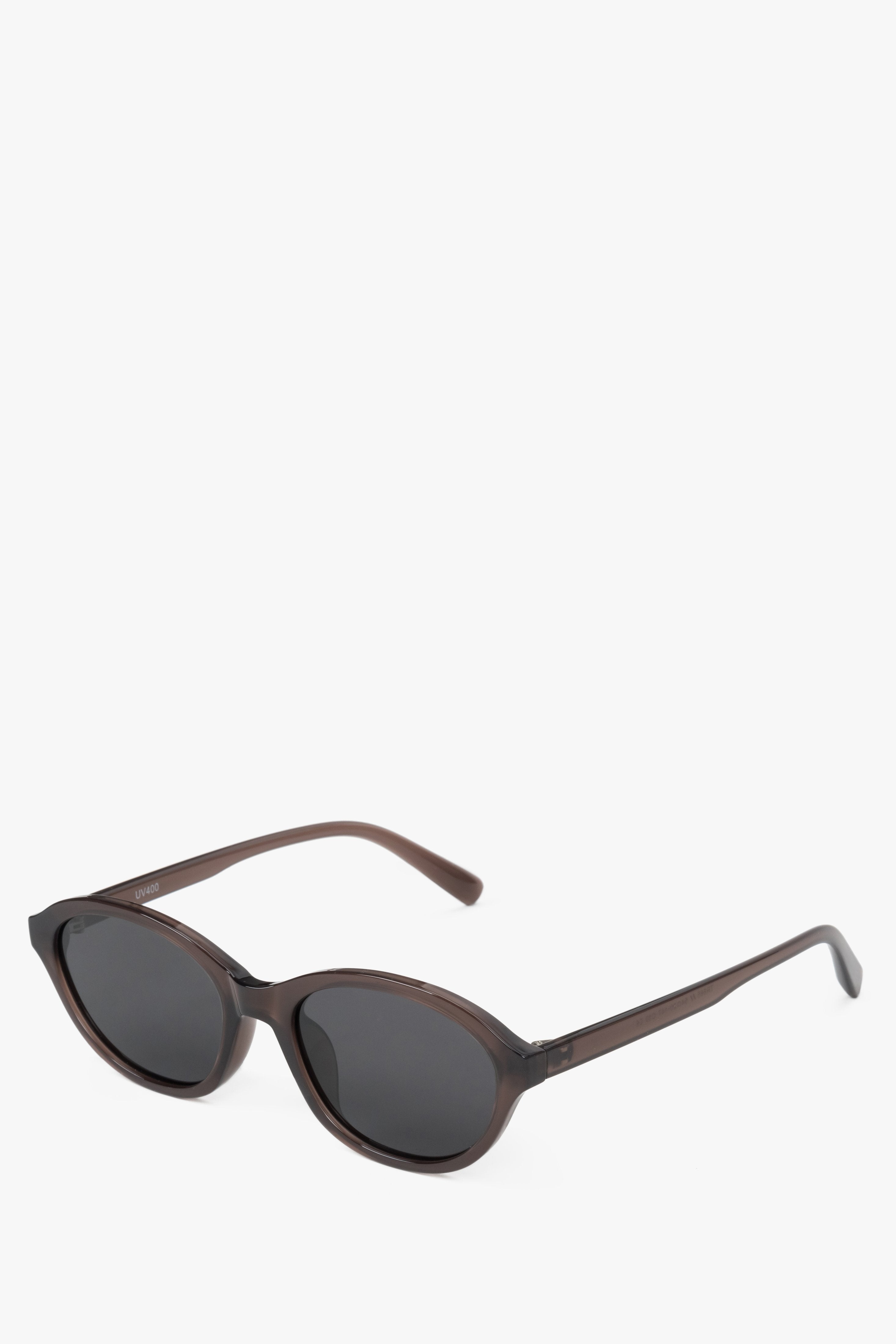 Oval Sunglasses With Brown Frames Estro.