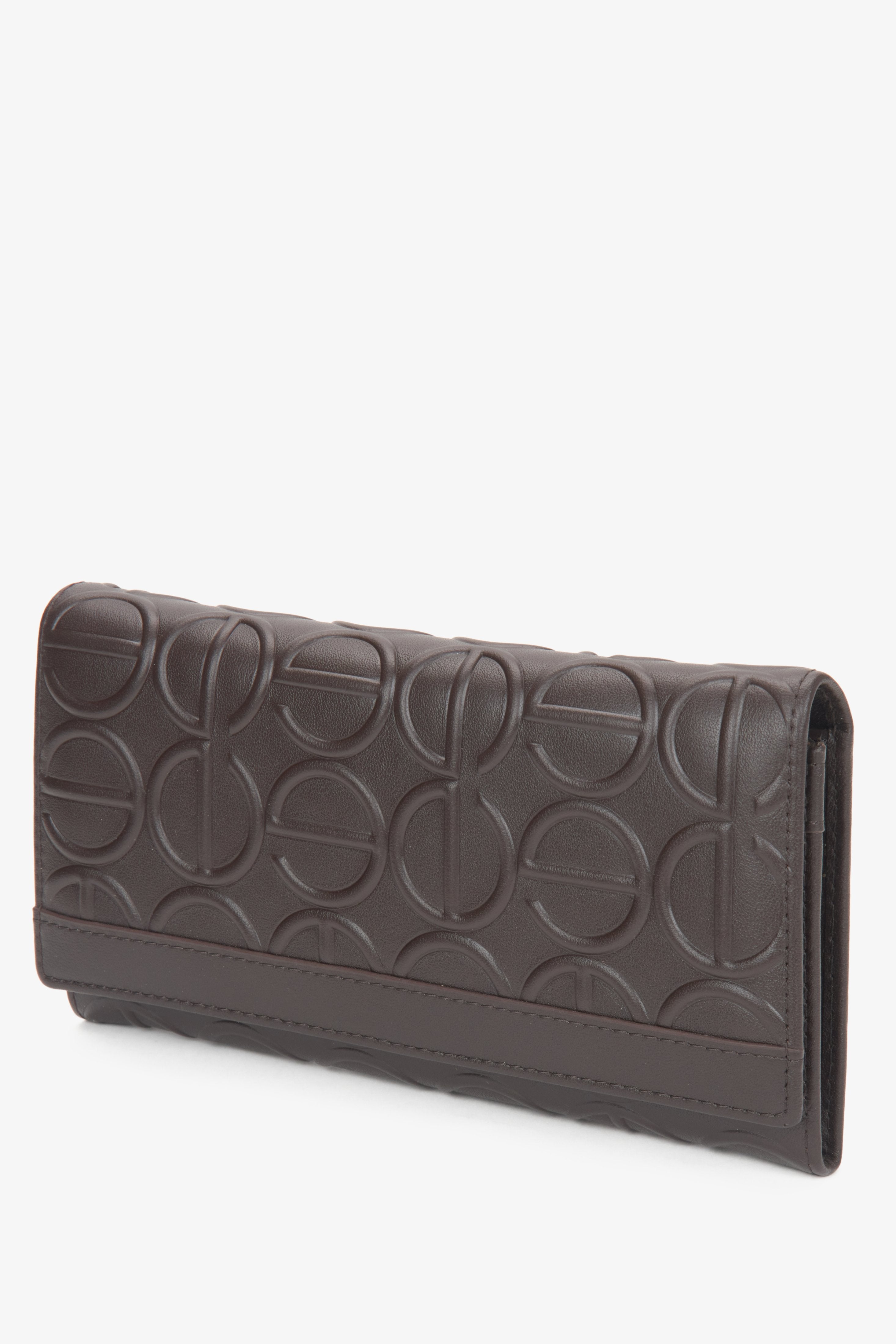 Continental wallet for women in saddle brown natural leather by Estro.