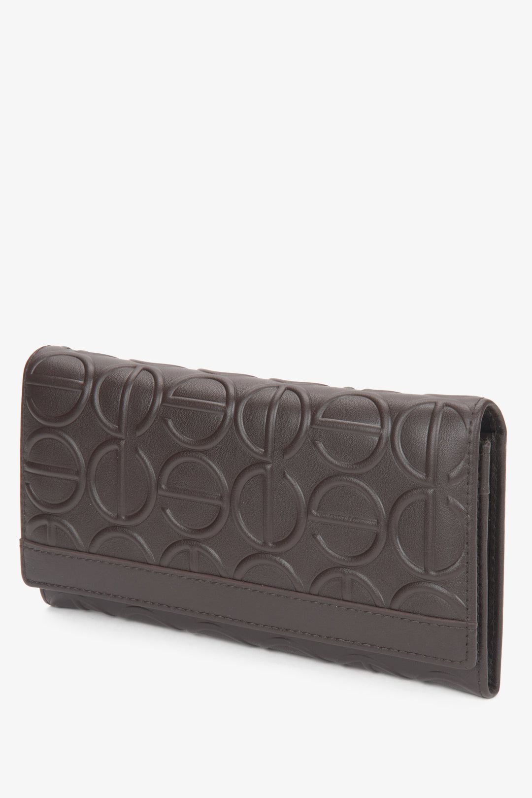 Continental wallet for women in saddle brown natural leather by Estro.